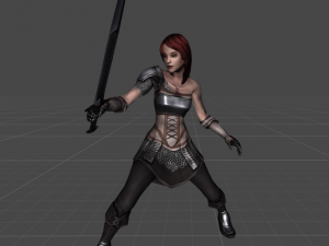 female warrior 3D Модель