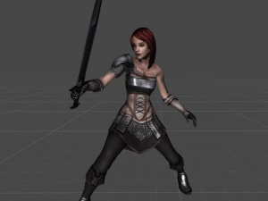 female warrior 3D Model
