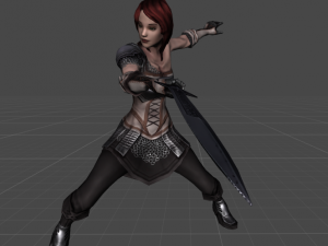 female warrior 3D Модель