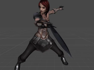 female warrior 3D Model
