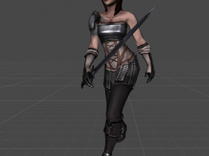 female warrior 3D Модель