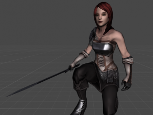 female warrior 3D Модель