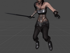 female warrior 3D Модель