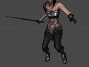 female warrior 3D Model
