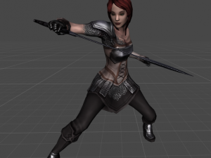 female warrior 3D Модель