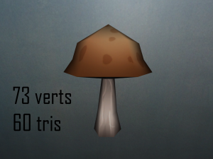 mushrooms low-poly set Modèle 3D