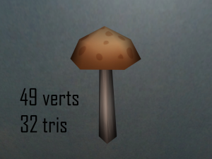 mushrooms low-poly set Modèle 3D
