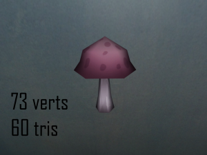 mushrooms low-poly set Modèle 3D