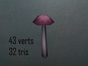 mushrooms low-poly set Modèle 3D