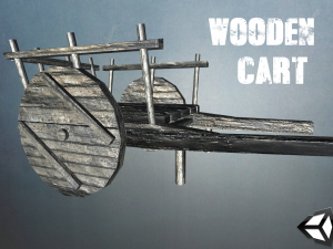 wooden cart 3D Model