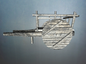 wooden cart Modèle 3D