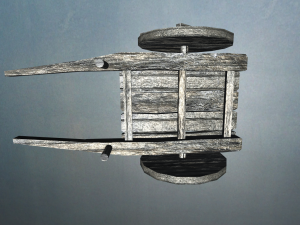 wooden cart Modèle 3D