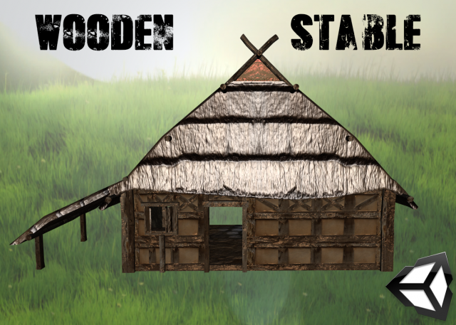 wooden stable unity Modèle 3D .c4d .max .obj .3ds .fbx .stl .blend 