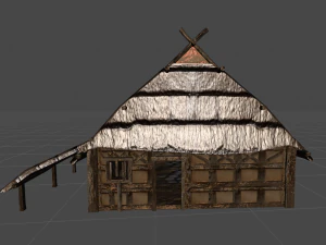 wooden stable unity 3D Model
