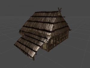 wooden stable unity 3D Model