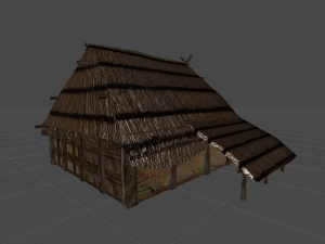 wooden stable unity Modèle 3D