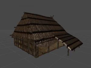 wooden stable unity 3D Model