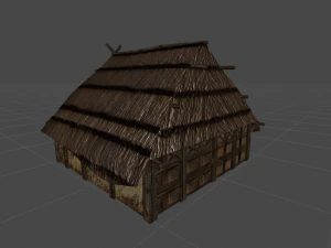 wooden stable unity 3D Model