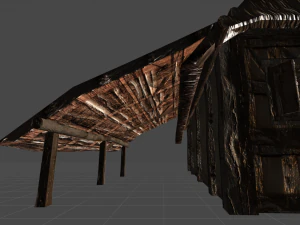 wooden stable unity 3D Model