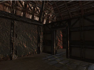 wooden stable unity 3D Model