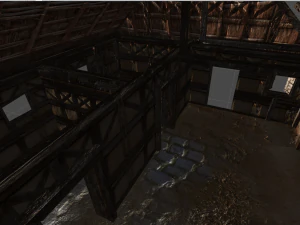 wooden stable unity 3D Model