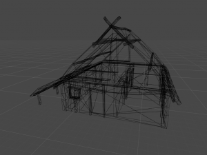 wooden stable unity Modèle 3D
