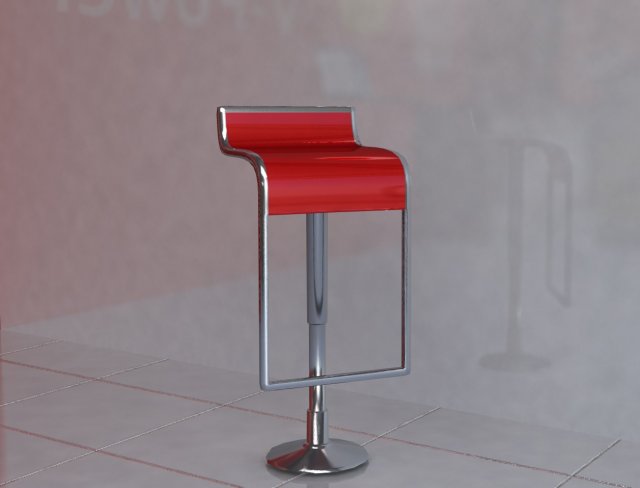 bar chair 3D 模型 .c4d .max .obj .3ds .fbx .stl .blend 