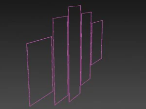mural de parede Modelo 3D
