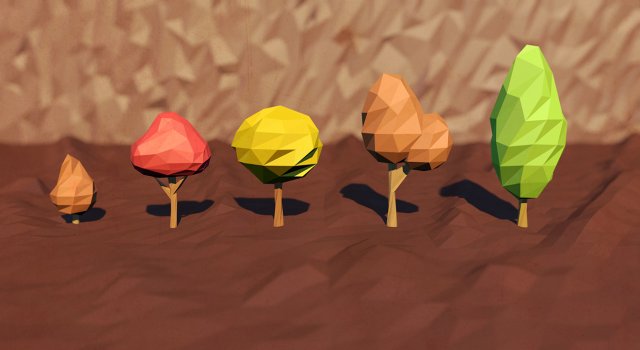 aaa low poly nature tree models 3d 3D-Modell .c4d .max .obj .3ds .fbx .stl .blend 