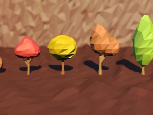 aaa low poly nature tree models 3d 3D-Modell