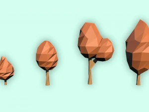 aaa low poly nature tree models 3d 3D Model