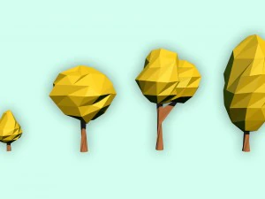 aaa low poly nature tree models 3d 3D Model