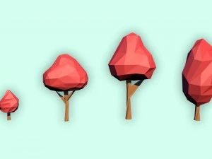 aaa low poly nature tree models 3d 3D Model