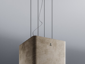 kitchen hood elica pix concrete Modello 3D
