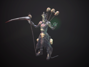 necromant game low poly Modèle 3D