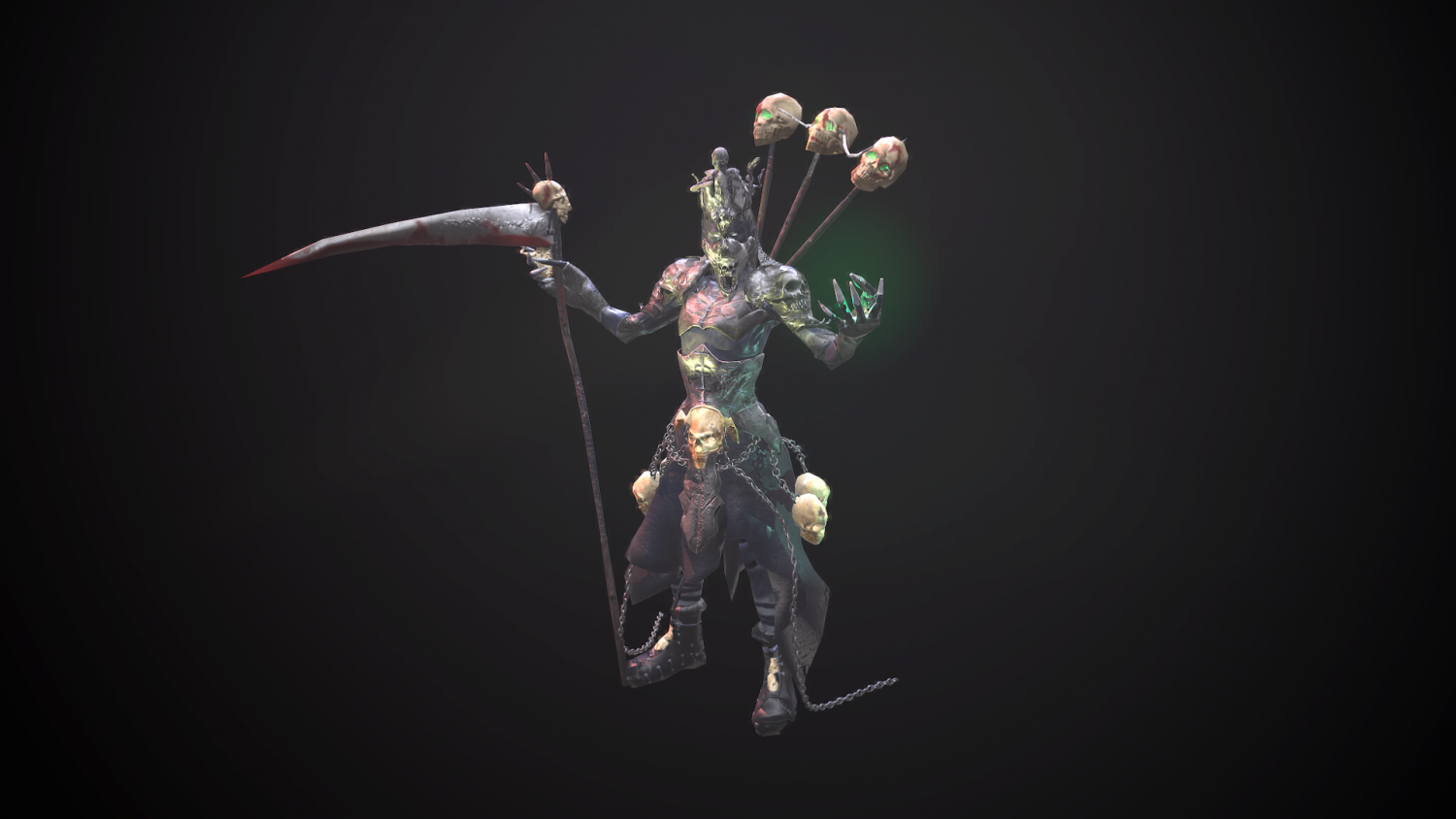 Necromant Game Low Poly 3d Model In Fantasy 3dexport