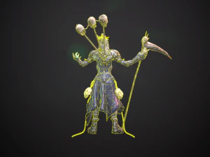 necromant game low poly 3D Model