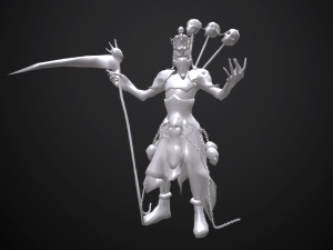 necromant game low poly 3D Модель