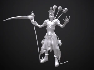 necromant game low poly 3D Model