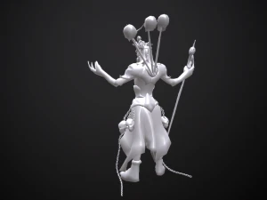 necromant game low poly 3D Model