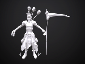 necromant game low poly 3D Модель