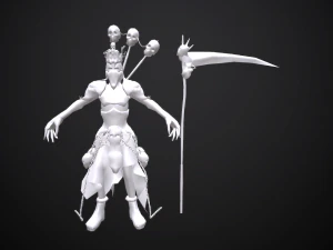 necromant game low poly 3D Model