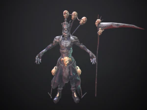 necromant game low poly 3D Model