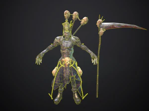 necromant game low poly 3D Model