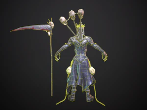 necromant game low poly 3D Model