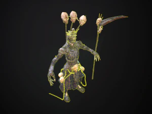 necromant game low poly 3D Model