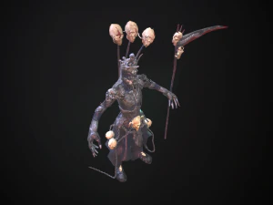 necromant game low poly 3D Model