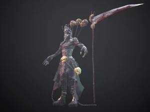 necromant game low poly 3D Model