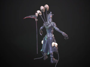 necromant game low poly 3D Model