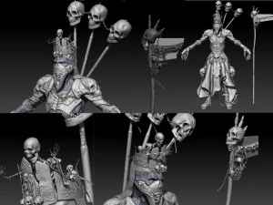 necromant game low poly 3D Model